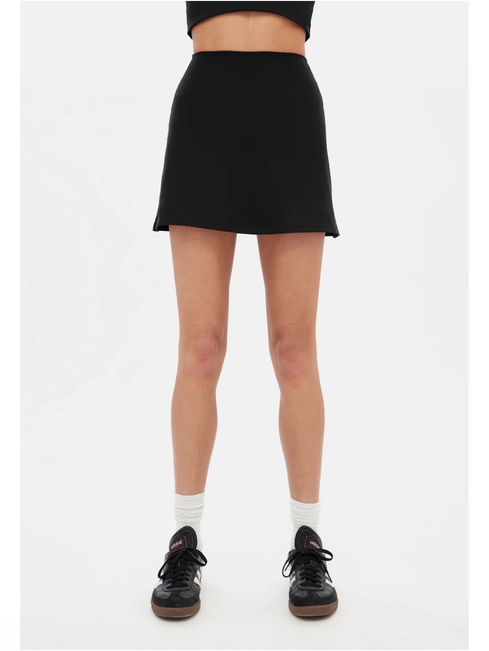 girlfriend collective Black Mini Sport Skort Women’s 5XL athleisure sporty chic